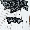 letter embroidered badges